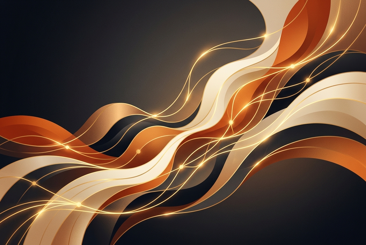 NKALI Partnership Strategy and Collaboration Abstract Artwork